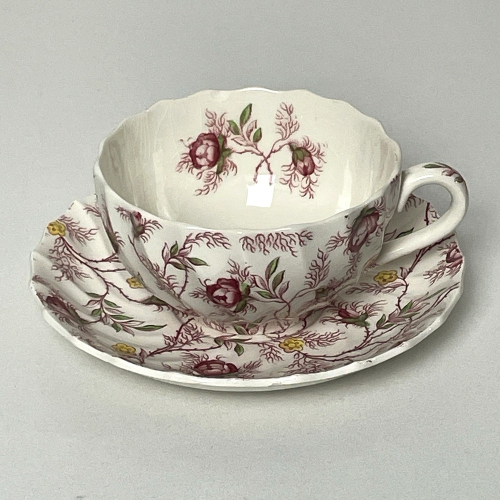 Vintage Spode Copeland ROSEBUD CHINTZ Teacup & Saucer England